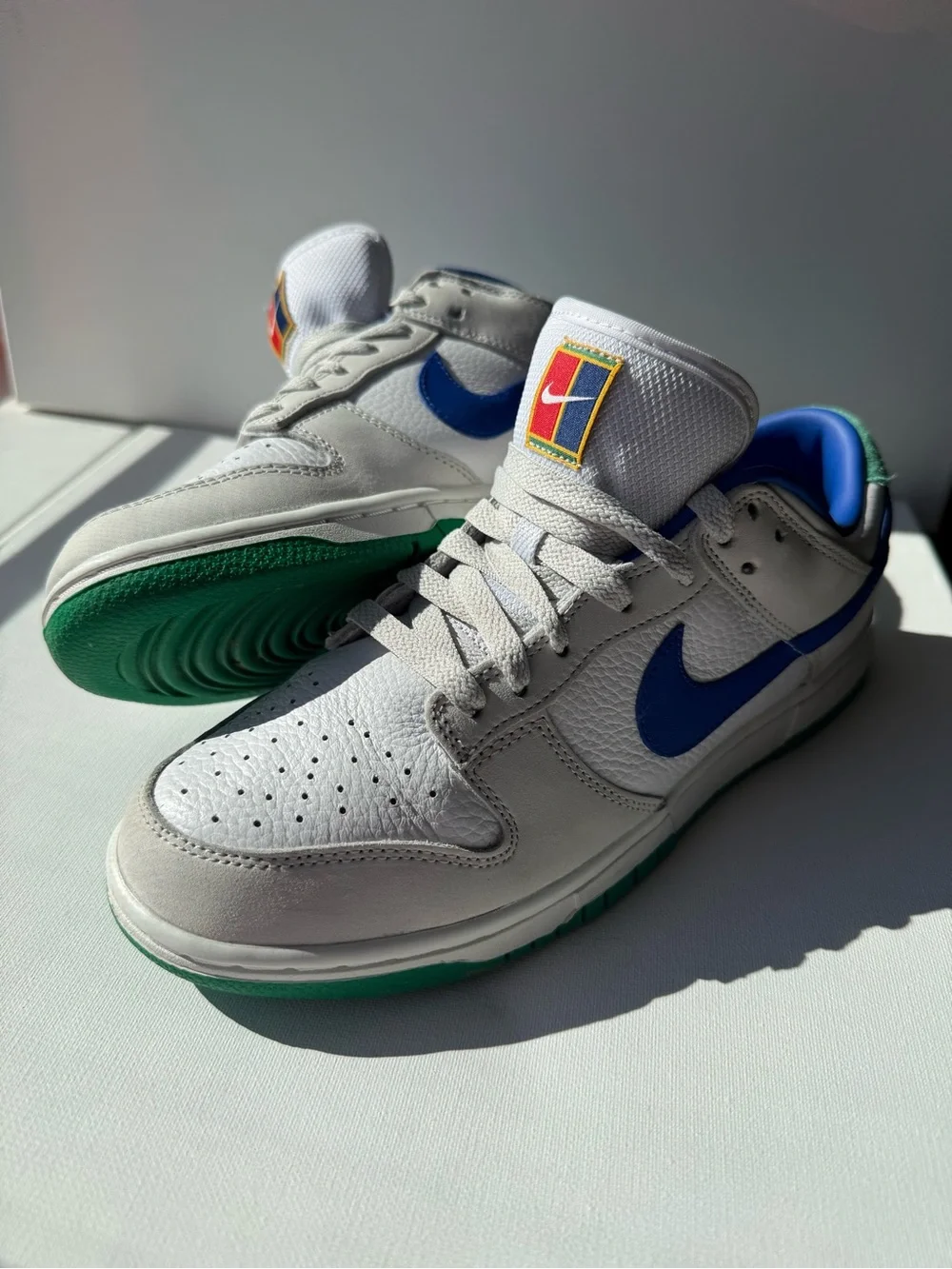 Nike Dunk Low Premium Tennis Classic Women’s 8.5 White Grey Blue Green